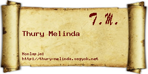 Thury Melinda névjegykártya