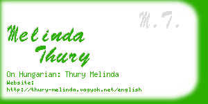 melinda thury business card